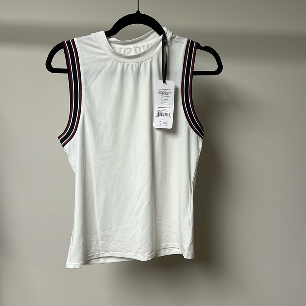 Varley wellings performance tank white/cactus flower